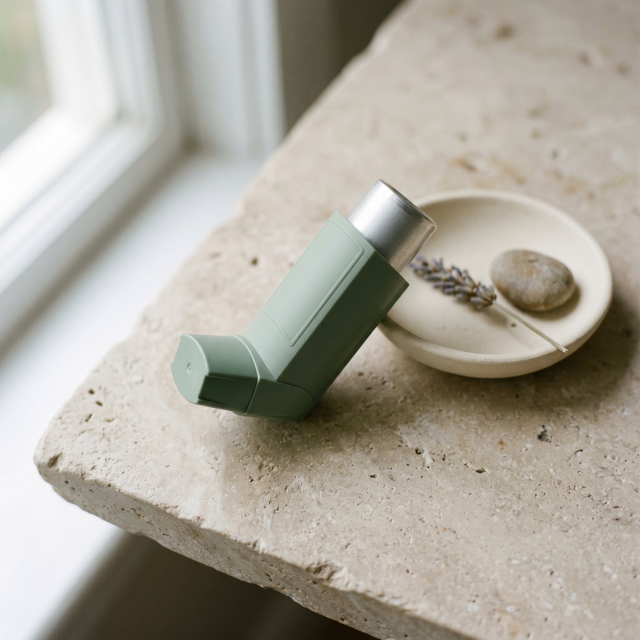 Inhalateur sur fond neutre